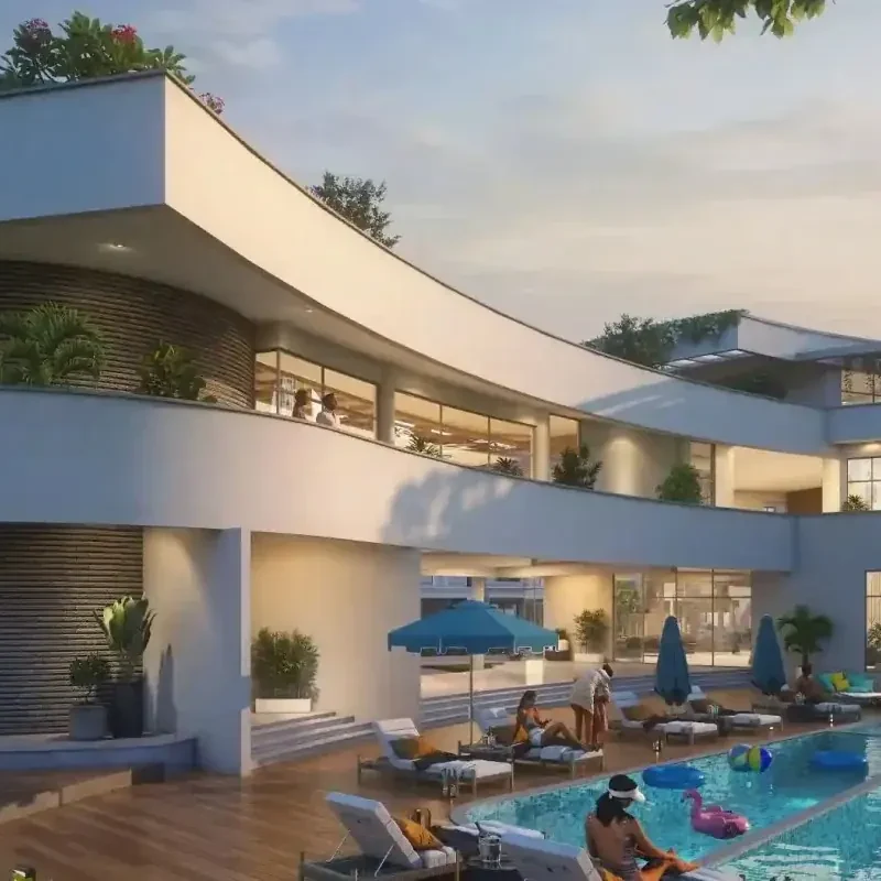 The Wonder Club swimming pool and deck, developer artist impression